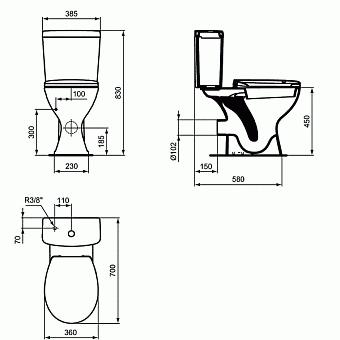 Сливной бачок IDEAL STANDARD SIMPLICITY E875901