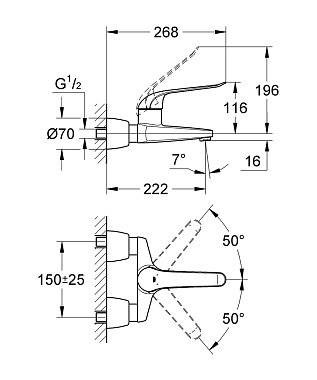 Смеситель для раковины GROHE Euroeco Speсial 32779000 хром