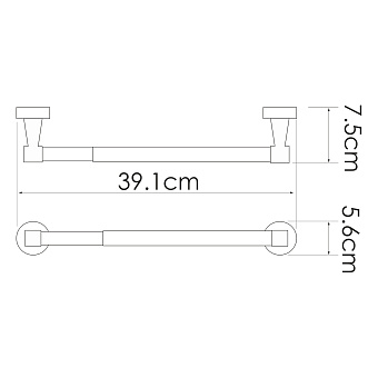 Полотенцедержатель WASSERKRAFT Isen K-4000 K-4091 хром 39см
