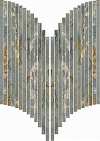 Керамическая мозаика ABK Sensi Signoria PF60009152 Mosaic Ventaglio Roma Imperiale Lux 60х28см 0,67кв.м.