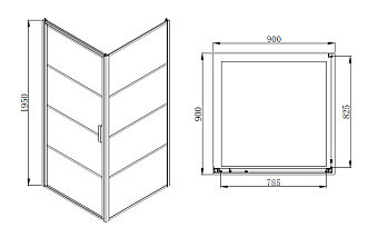 Угловое ограждение Azario Neptum RICHMOND AZ-NAG1221 900 195х90см стекло прозрачное