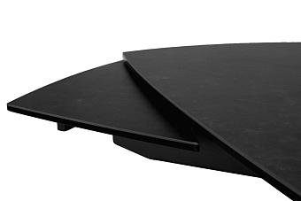 Кухонный стол раскладной AERO 100х130х76см закаленное стекло/керамика/сталь Platinum
