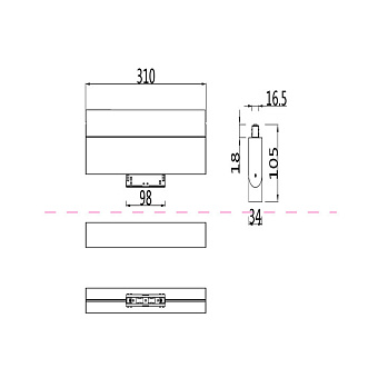 Магнитный трековый светильник Maytoni BASIS TR013-2-20W4K-B 19,2Вт LED чёрный
