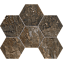 Керамическая мозаика ESTIMA Bernini Mosaic/BR04_NS/25x28,5/Hexagon Dark Brown 25х28,5см 0,71кв.м.