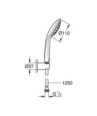Душевой комплект GROHE Euphoria 110 Mono 27354000 хром