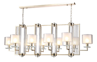 Люстра подвесная CRYSTAL LUX NICOLAS NICOLAS SP10 L1300 GOLD/WHITE 600Вт 10 лампочек E14