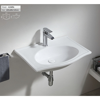 Раковина подвесная Azario Trend AZ-405-A 62х48см