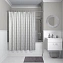 Шторка для ванной IDDIS Décor D02P218i11 180х180см серый