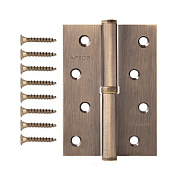 Петля карточная APECS B-STEEL-AB-L 100х70мм бронза