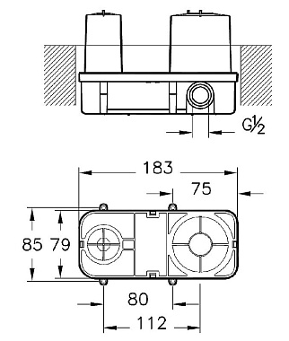 Монтажная коробка VITRA A42230