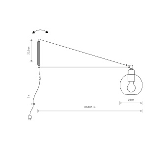 Бра Nowodvorski Crane 9374 60Вт E27