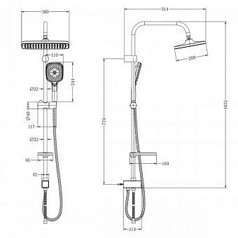 Душевая система LEMARK LM8811C хром