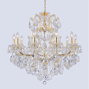 Люстра подвесная CRYSTAL LUX ISABEL ISABEL SP11 GOLD/TRANSPARENT 660Вт 11 лампочек E14