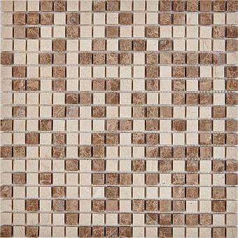 Мозаика PIXEL Каменная PIX275 Emperador Light/Crema Nova мрамор 30,5х30,5см 0,93кв.м.