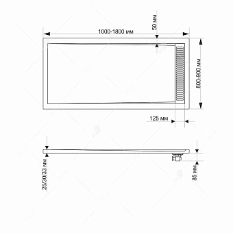 Душевой поддон RGW STM 14202814-01 STM-W 140х80см