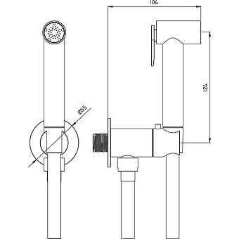 Гигиенический душ Cisal Shower TT0079252P розовое золото