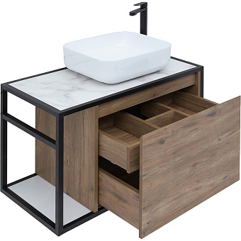 Тумба под раковину подвесная AQUANET Nova Lite Loft 261657 44х75х51,8см