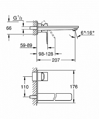 Смеситель для раковины GROHE Lineare New 23444001 хром