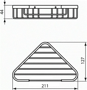 Полка в ванную угловая IDEAL STANDARD IOM A9105XG 1-ярусная 14,7х24,5см чёрный матовый