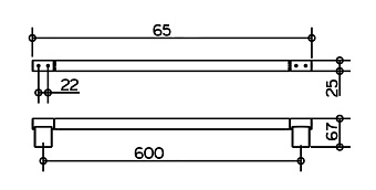 Полотенцедержатель Keuco Plan 14901370600 чёрный 65см