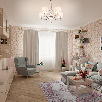 Люстра потолочная Eurosvet Napoli 60095/5 хром 40Вт 5 лампочек E14