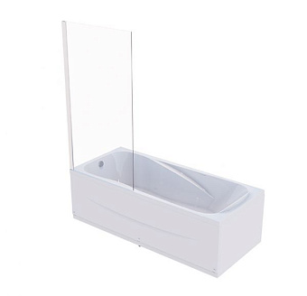 Стеклянная шторка на ванну MIRSANT СLEAR УТ000065062 150х80см