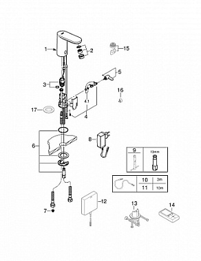 Смеситель для раковины GROHE Eurosmart Cosmopolitan E 36325001 хром