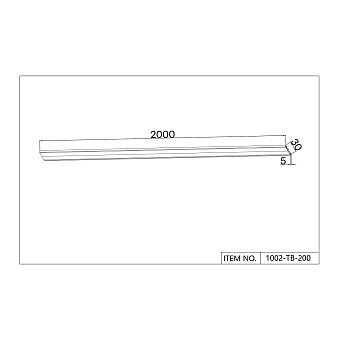 Магнитный трек Favourite 1002-TB-200 2000мм матовый чёрный