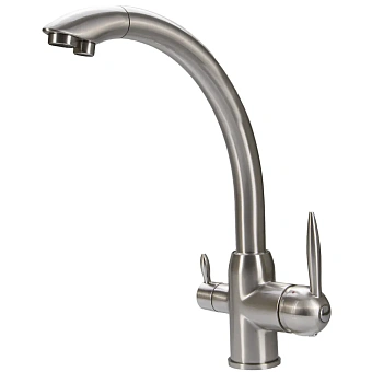 Смеситель для кухни Maxonor MN4399-5 поворотный излив серебристый