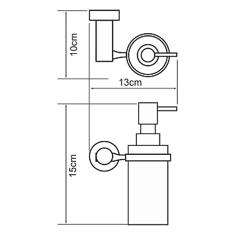 Дозатор WASSERKRAFT Donau K-9400 K-9499 хром