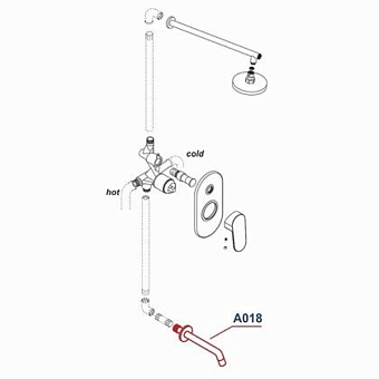 Излив WASSERKRAFT A018