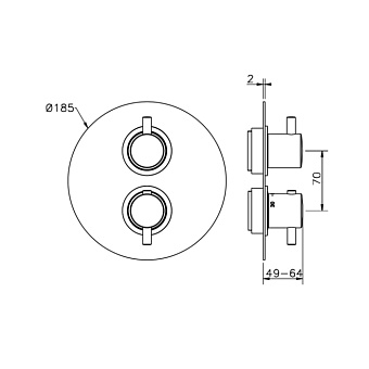 Смеситель для душа Cisal Less New LN01820021 хром