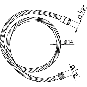 Душевой шланг Cisal ZA0090102A 150см никель