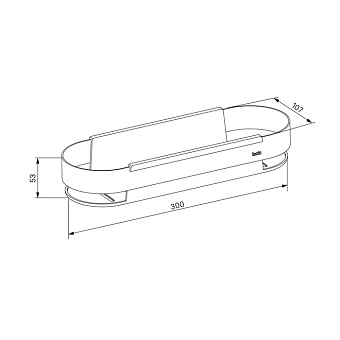 Полка в ванную округлая IDDIS Optima Home SHE12SBi44 1-ярусная 30х12,8см чёрный