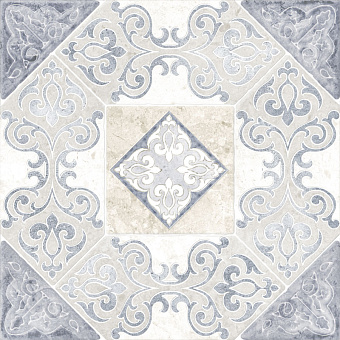Напольная плитка ALMA CERAMICA Teona TFU03TEN406 белый/серый 41,8х41,8см 1,747кв.м. матовая