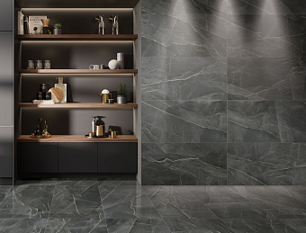 Лаппатированный керамогранит VITRA CityMarble K951845LPR01VTEP Калакатта Блэк 120х60см 1,44кв.м.