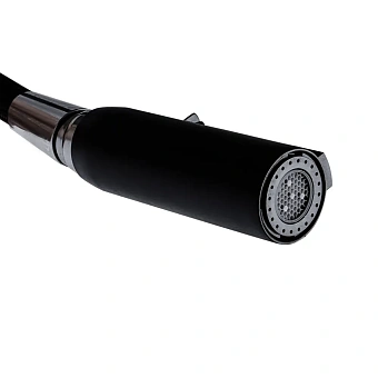 Смеситель для кухни Maxonor PL4389-7 высокий излив чёрный