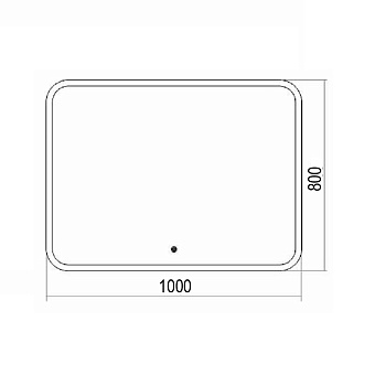 Зеркало Azario Стив New LED-00002376 80х100см с антизапотеванием/с подсветкой