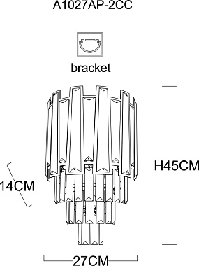 Бра Arte Lamp ELLIE A1027AP-2CC 40Вт E14