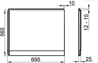 Экран для ванны RAVAK Magnolia 75 L CZ61100A00 56см