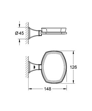 Мыльница GROHE Grandera 40628IG0 золото