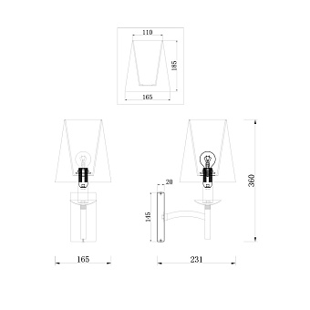 Светильник настенный Maytoni Krona MOD076WL-01N 40Вт E14