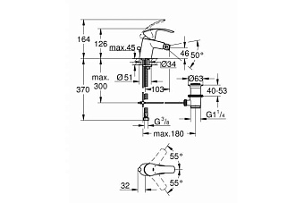 Смеситель для биде GROHE Eurosmart New 23789002 хром