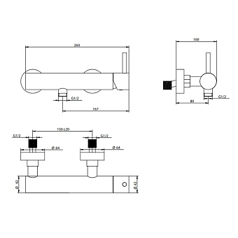 Смеситель для душа Bongio ON 68523HMPR золото