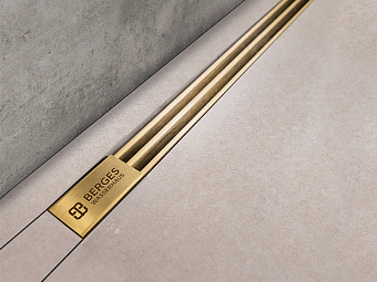 Щелевой душевой трап BERGES SUPER Slim 092154 83х31,2см горизонтальный сток