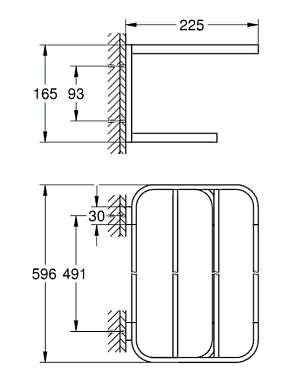 Полотенцедержатель GROHE Selection 41066GN0 холодный рассвет матовый 59,6см