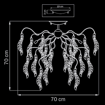 Люстра потолочная Lightstar Vetro Сolore 793125 480Вт 12 лампочек G9