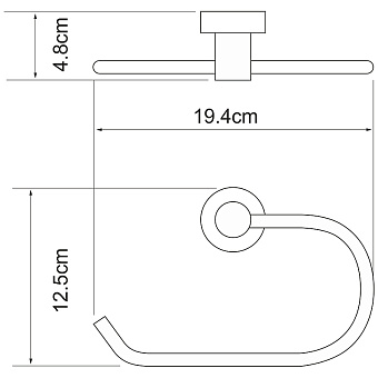 Полотенцедержатель WASSERKRAFT DONAU K-9460 хром 19,4см