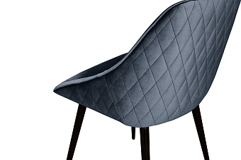 Кухонный стул поворотный AERO 50х53х84см велюр/сталь Dark Blue