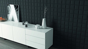 Настенная плитка WOW Essential 105106 Wicker Black Matt 12,5х12,5см 0,433кв.м. матовая